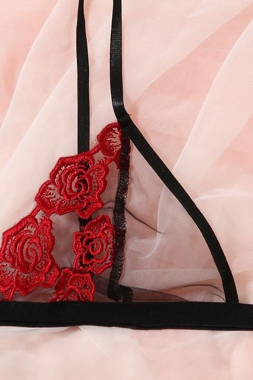 Lace Embroidered Sexy Lingerie Set for Women