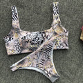 Women's Color Block Strapless Bikini Swimwear