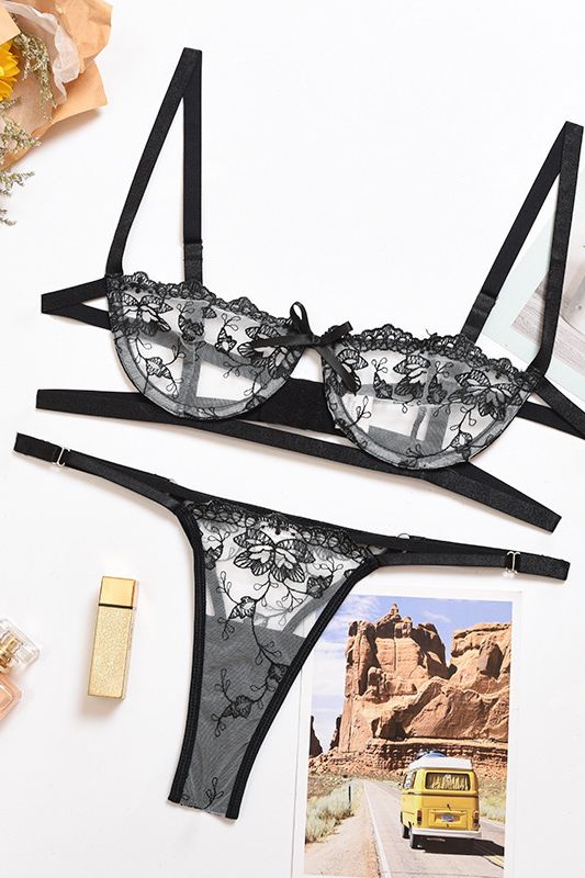 Lace Embroidered Lingerie Set for Women