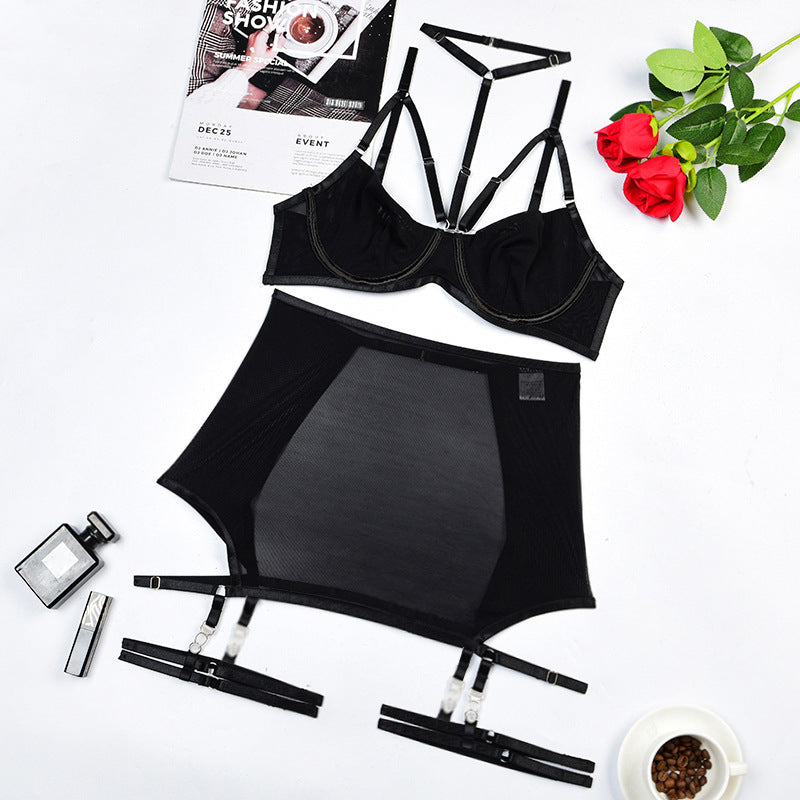 2022 Women's Fashion Breathable Mesh Lingerie Set