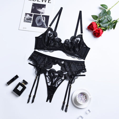 2022 Summer Women's Lace Embroidery Lingerie Set