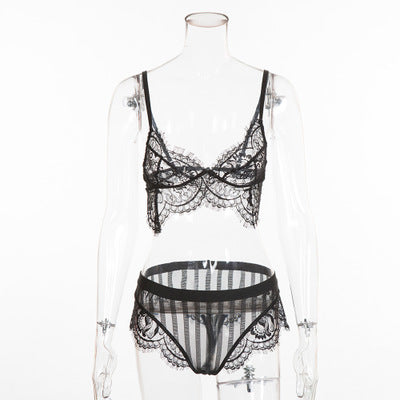 Lace Lingerie Set - Sexy Two-Piece Outfit