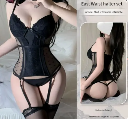 2023 Sexy Lace Corset Bodysuit with Thong