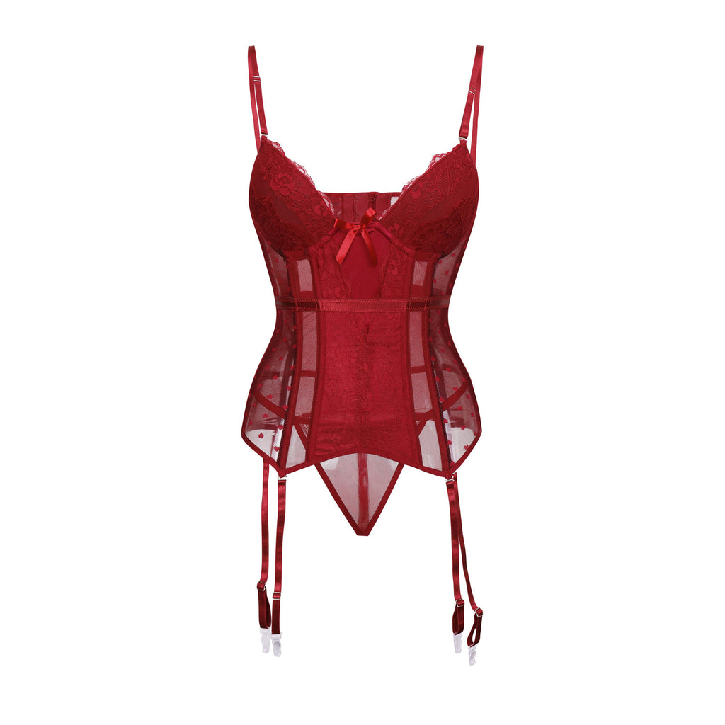 2023 Sexy Lace Corset Bodysuit with Thong
