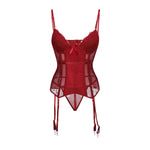 2023 Sexy Lace Corset Bodysuit with Thong