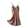 Overstock Items Clearance All Women Chemise Night Gown Lace Satin Sleepwear V-Neck Full Slip Babydoll Lingerie Sexy Nightgowns Strappy Chemises Z05-Red XX-Large