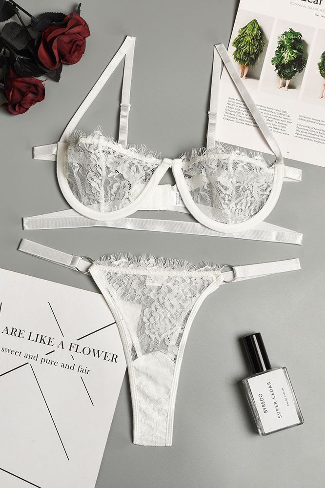 Cross-Border Sexy Lingerie with Underwire and Sheer Design
