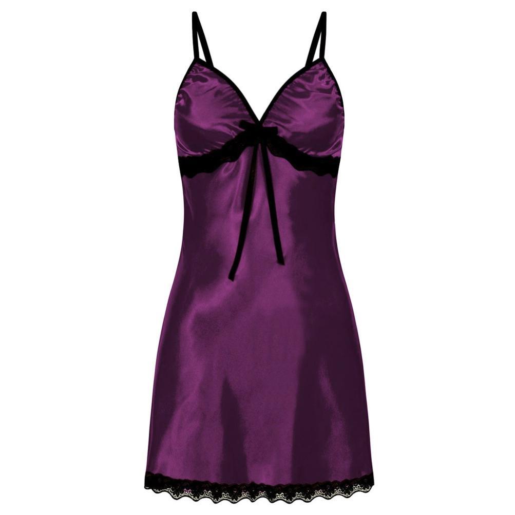 Lace Lingerie Nightgown with Adjustable Straps (Plus Size)
