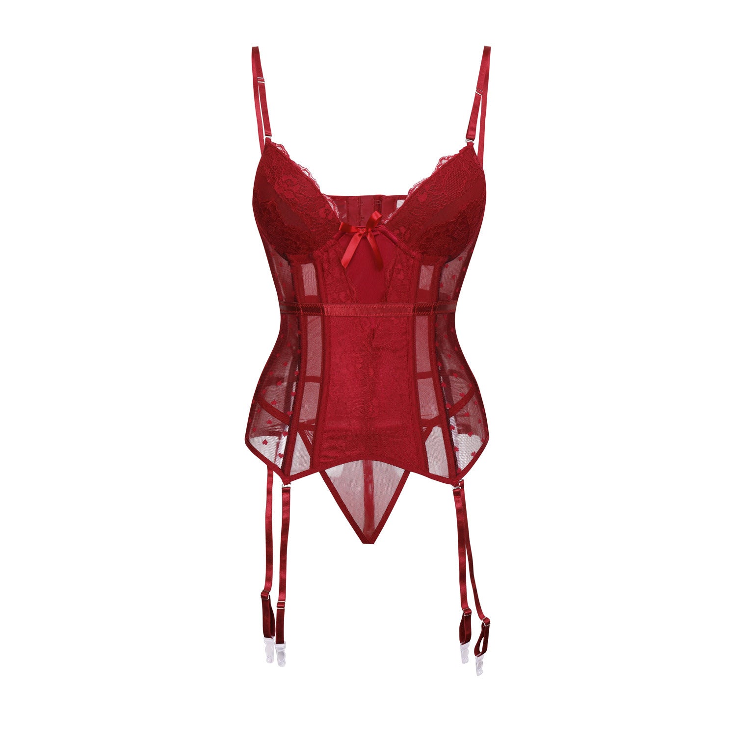 2023 Sexy Lace Corset Bodysuit with Thong