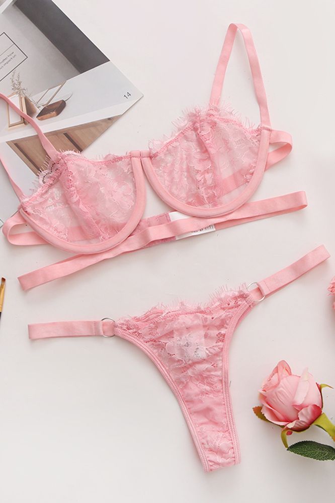 Cross-Border Sexy Lingerie with Underwire and Sheer Design