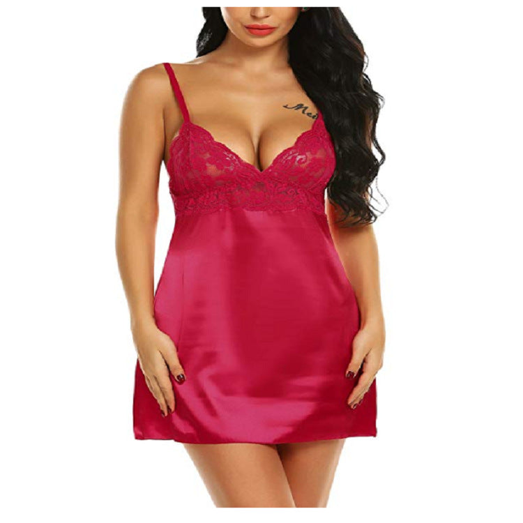 Lace Sheer Cami Nightgown - Sexy Lingerie Sleepwear