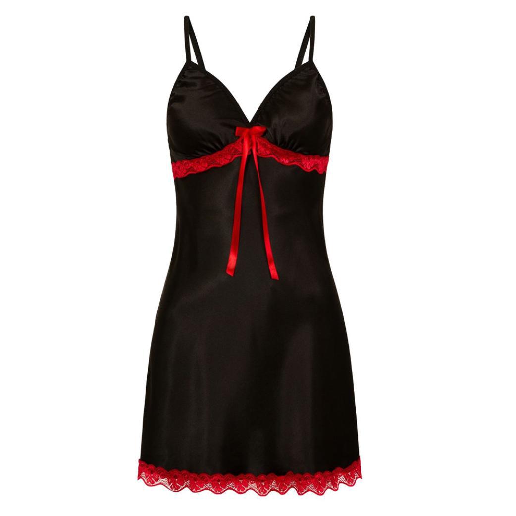 Lace Lingerie Nightgown with Adjustable Straps (Plus Size)